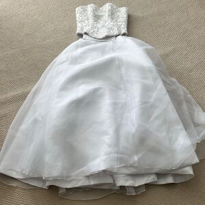Elegant White Wedding or Debutante Dress